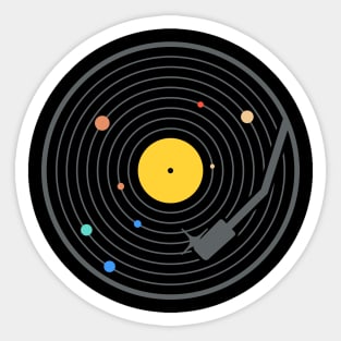 This Vinyl Record Solar System (Space Music) Sticker